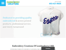 Tablet Screenshot of embroiderycreationsoflondonderry.com